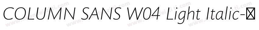 COLUMN SANS W04 Light Italic字体转换